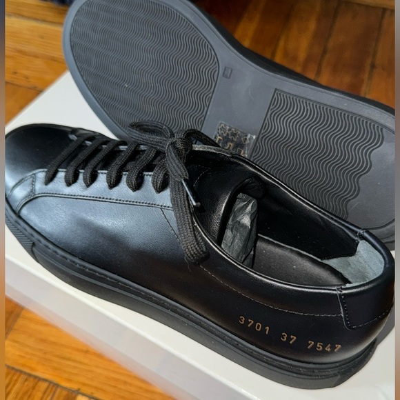 Women By Common Projects Original Low Achilles Black Eur Size 37 US7 - Picture 9 of 11